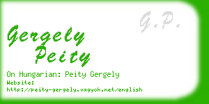 gergely peity business card